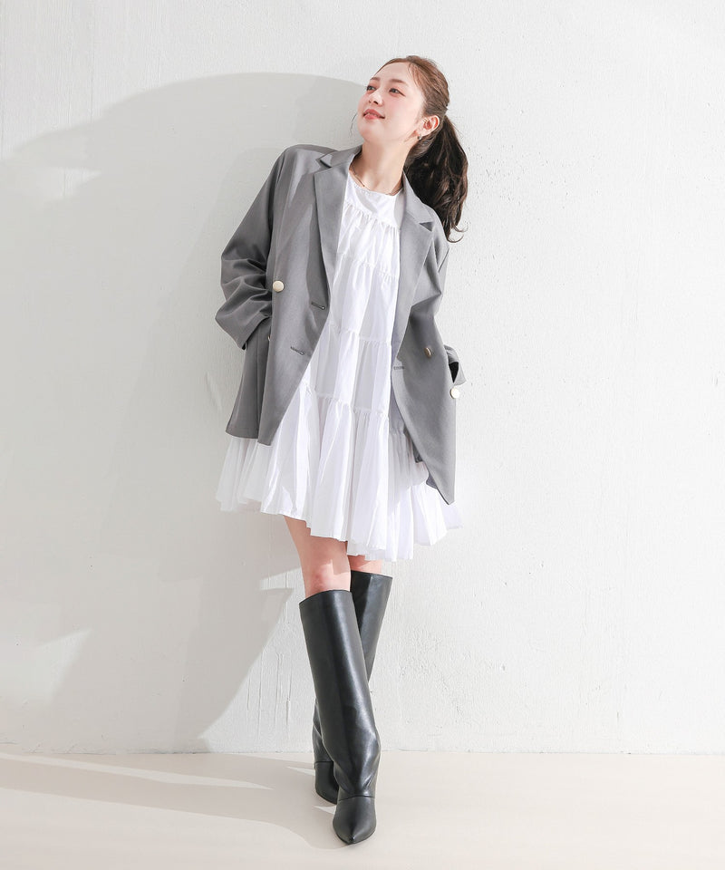 【オンもオフも頼れる一着】ダブルテーラードジャケット