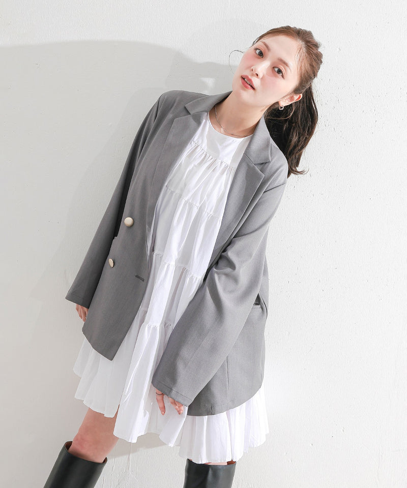 【オンもオフも頼れる一着】ダブルテーラードジャケット