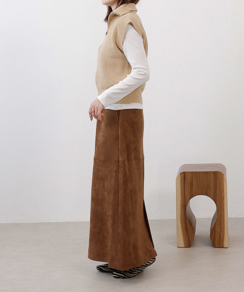 ダブルジップ ニットベスト