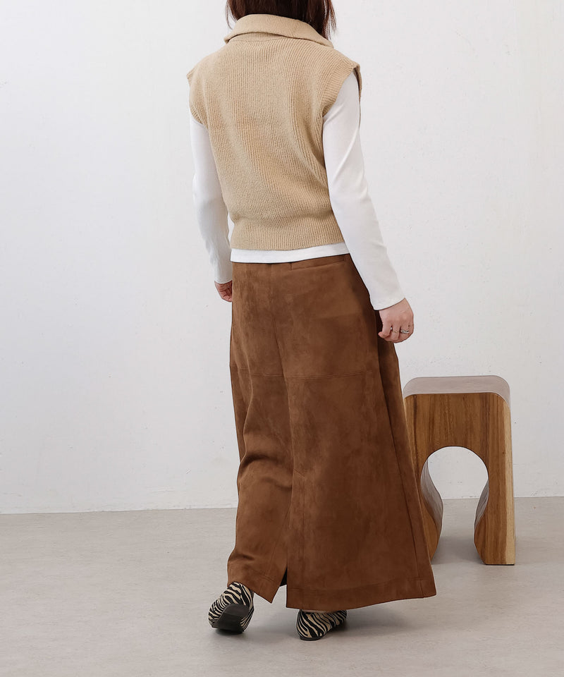 ダブルジップ ニットベスト