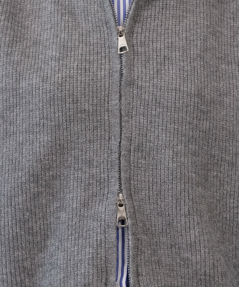 ダブルジップ ニットベスト