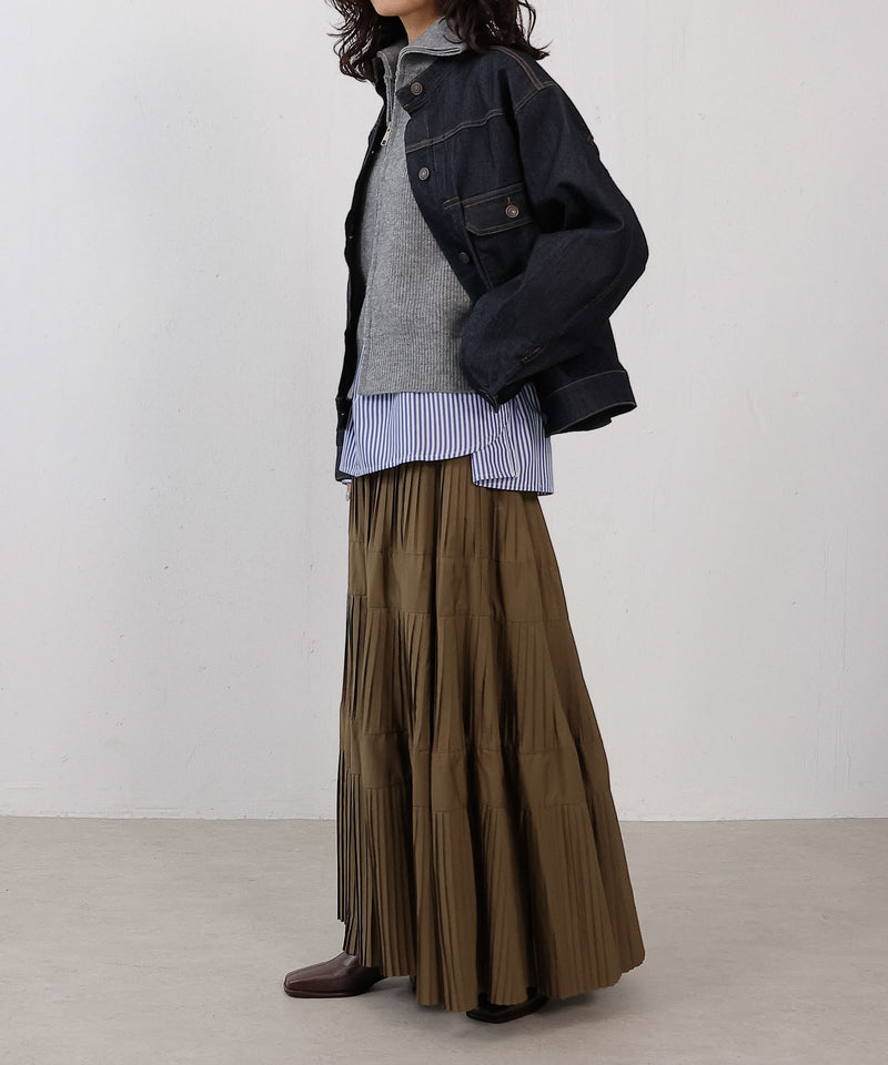 ダブルジップ ニットベスト