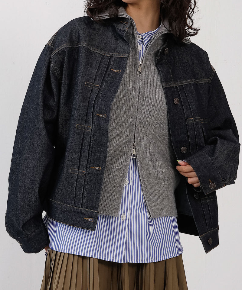 ダブルジップ ニットベスト