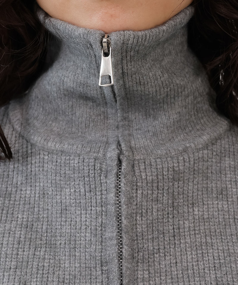 ダブルジップ ニットベスト