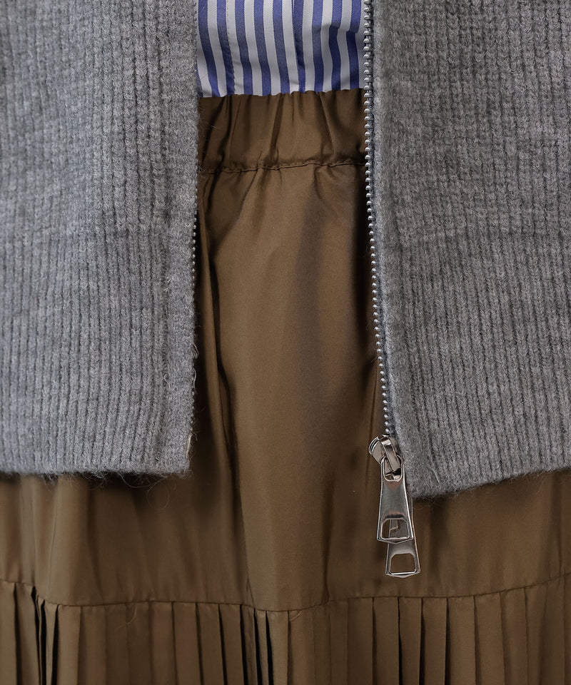 ダブルジップ ニットベスト