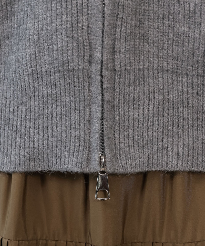 ダブルジップ ニットベスト