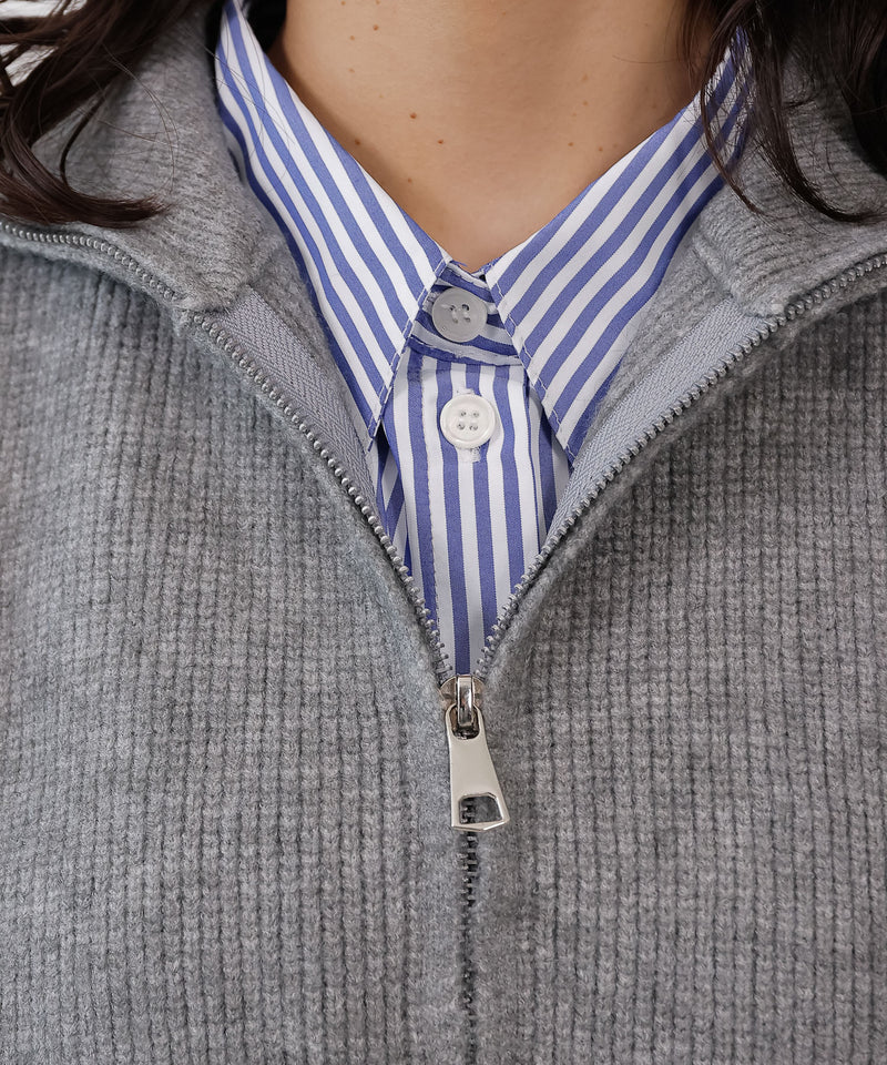 ダブルジップ ニットベスト