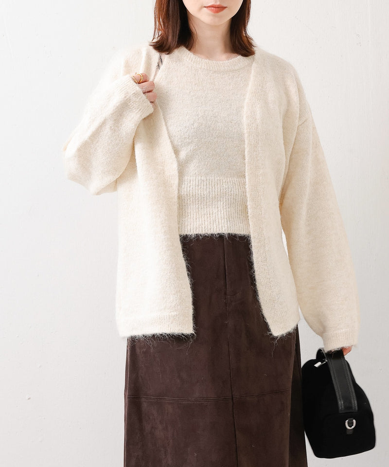 ニットキャミソール カーディガン 2点セット