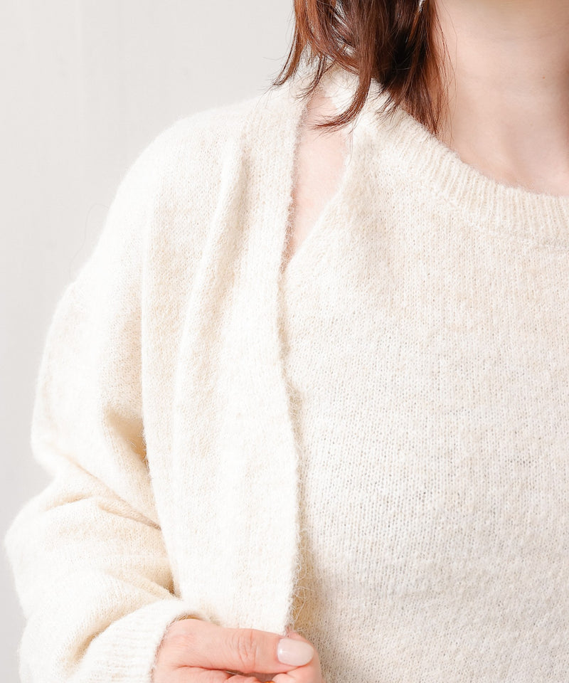 ニットキャミソール カーディガン 2点セット