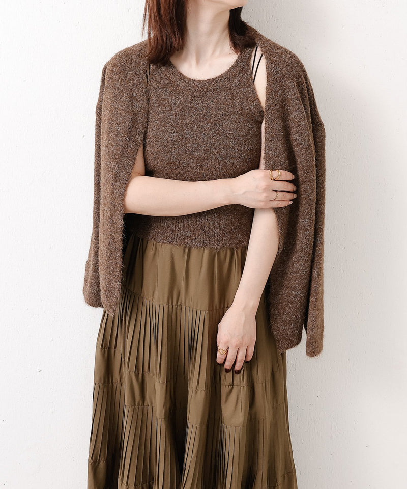 ニットキャミソール カーディガン 2点セット