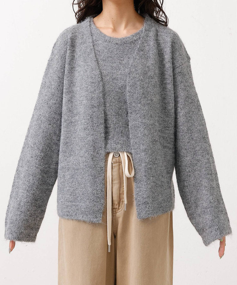 ニットキャミソール カーディガン 2点セット