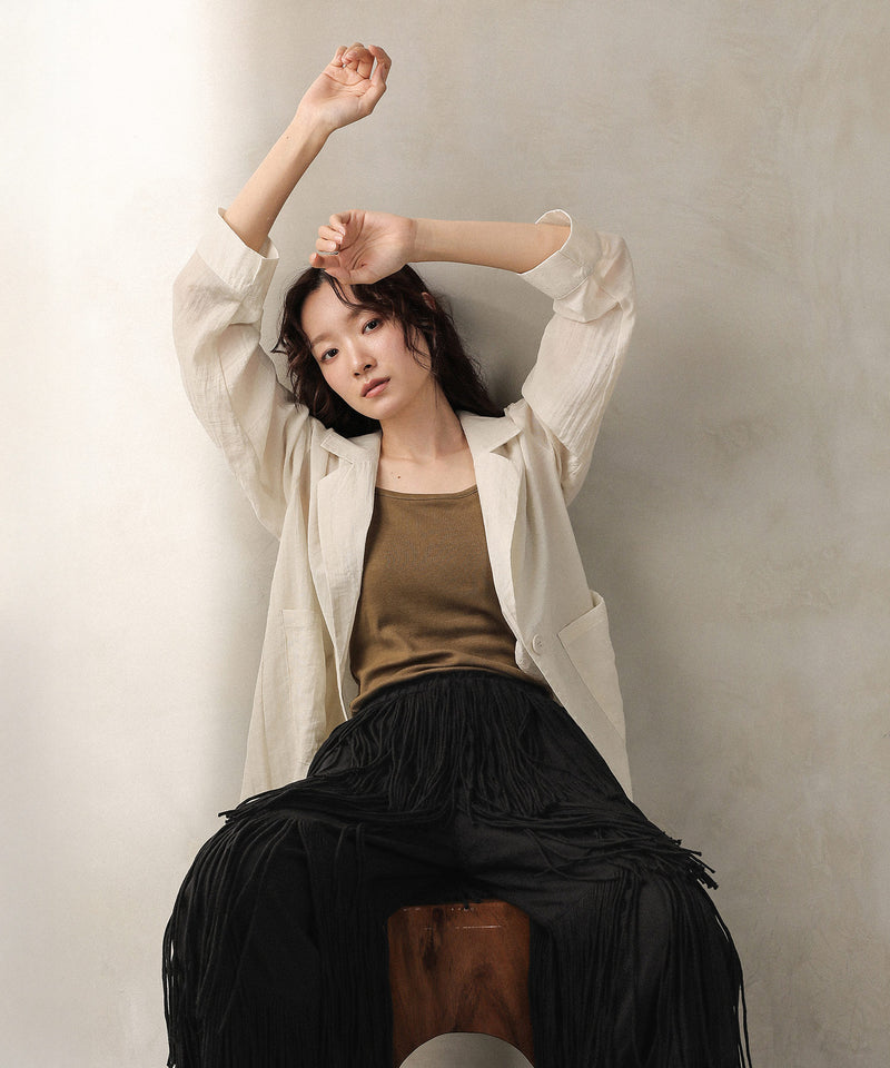 シアー テーラード ジャケット