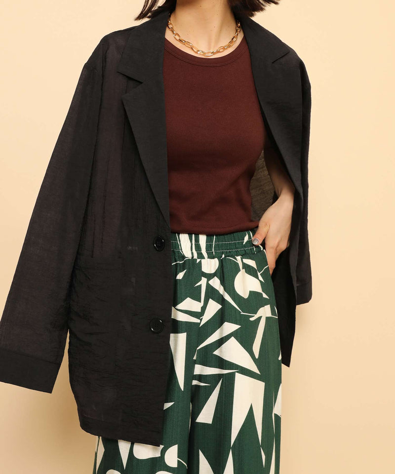 シアー テーラード ジャケット