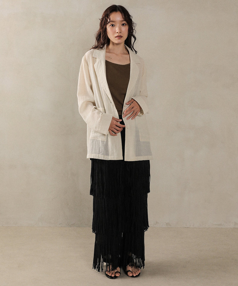 シアー テーラード ジャケット