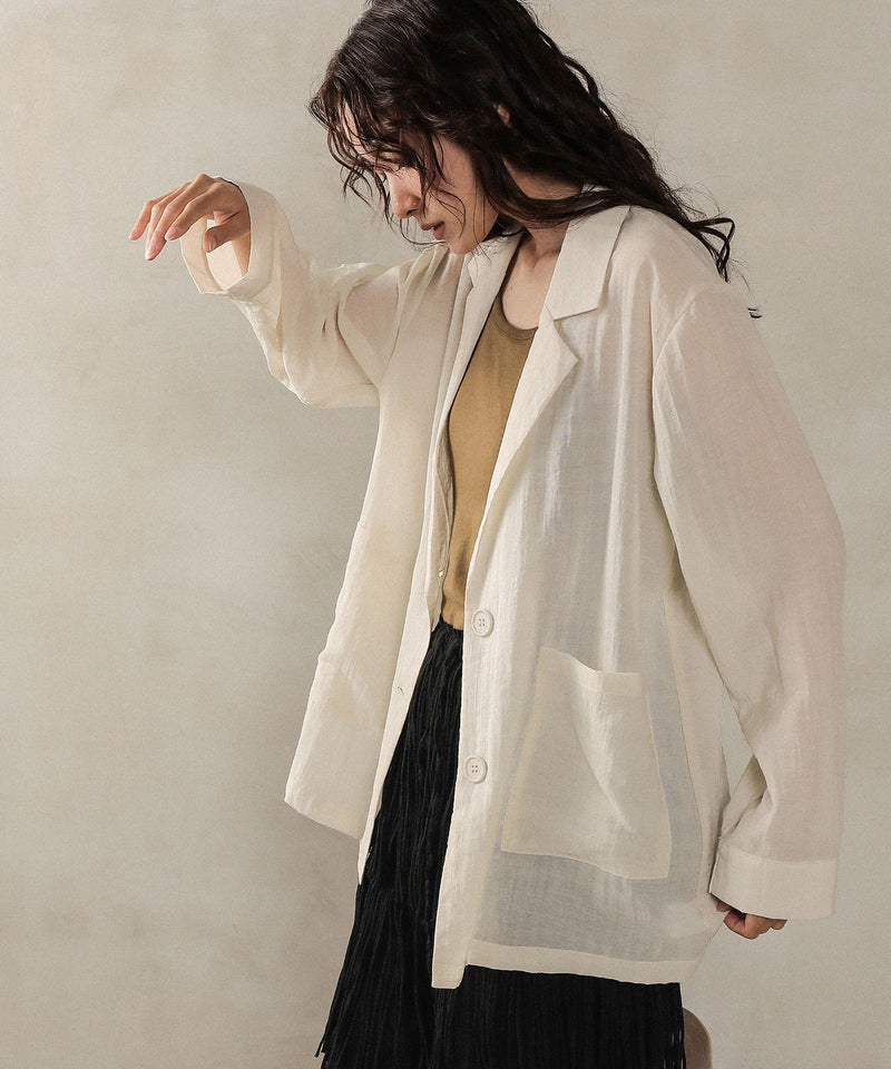 シアー テーラード ジャケット