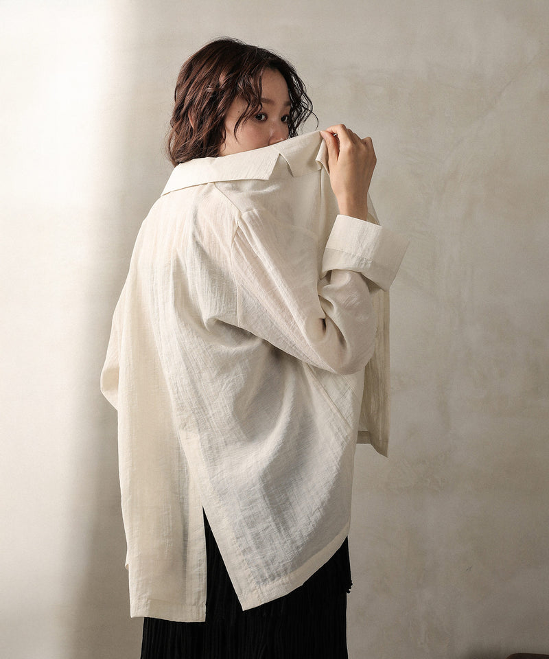 シアー テーラード ジャケット