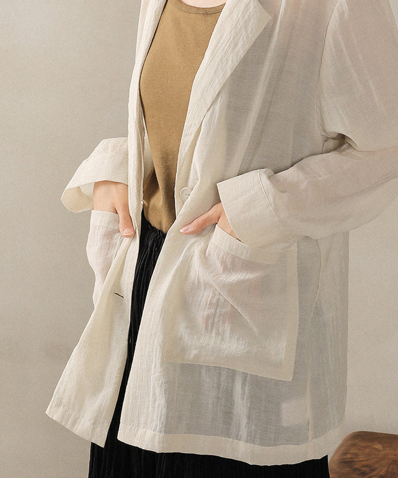 シアー テーラード ジャケット