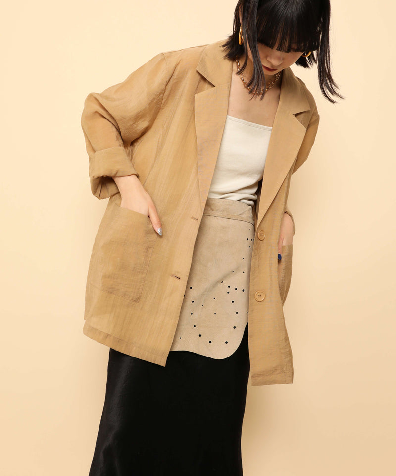 シアー テーラード ジャケット