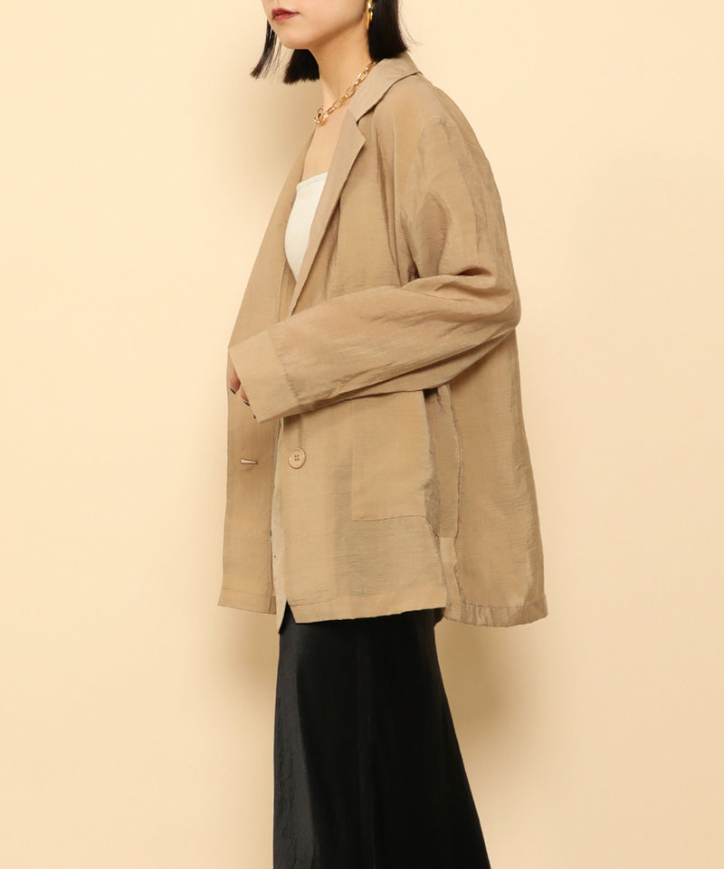 シアー テーラード ジャケット