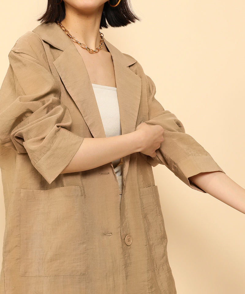 シアー テーラード ジャケット