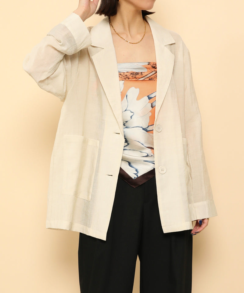 シアー テーラード ジャケット