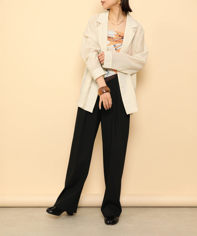 シアー テーラード ジャケット