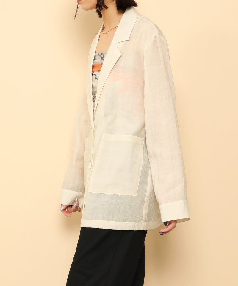 シアー テーラード ジャケット