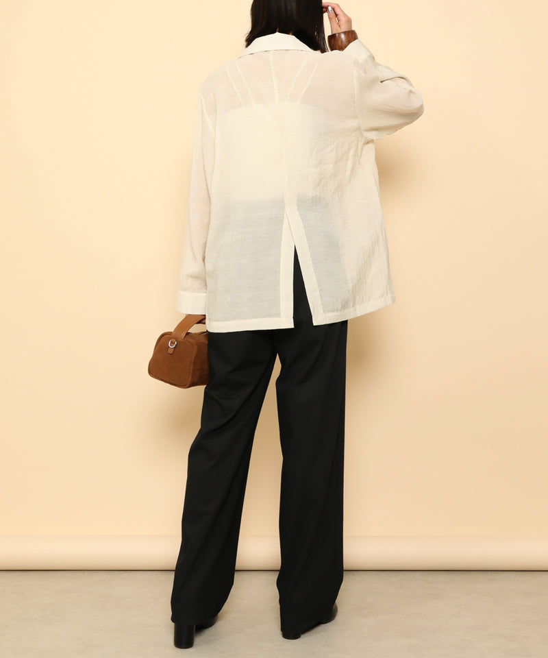 シアー テーラード ジャケット