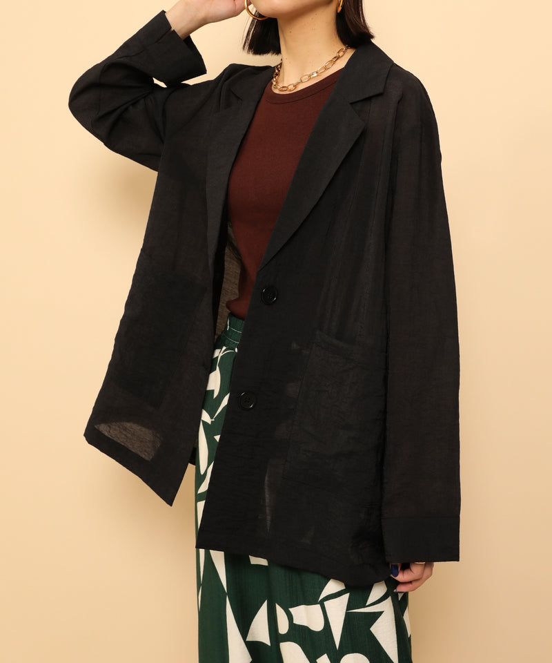 シアー テーラード ジャケット