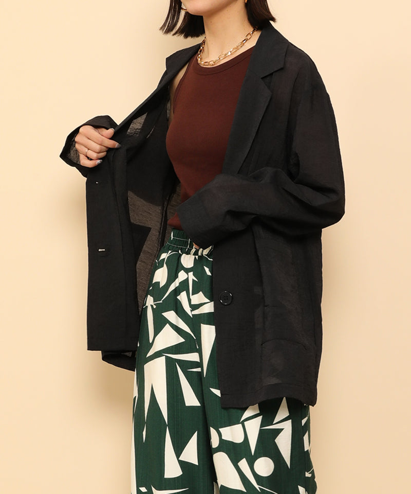 シアー テーラード ジャケット