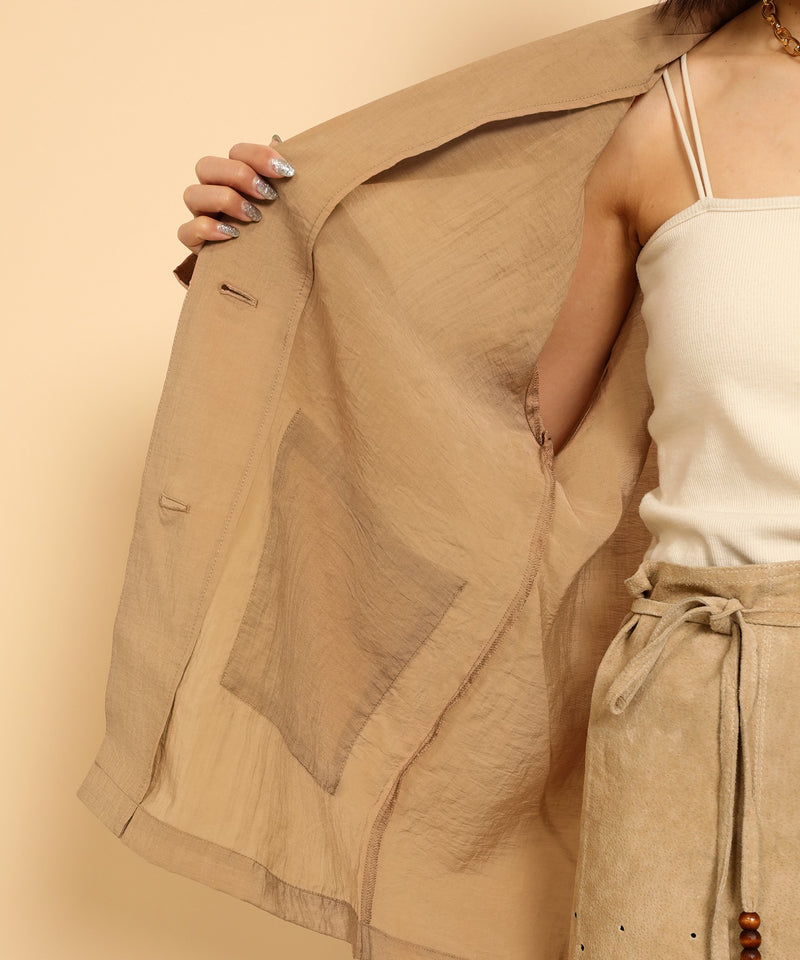 シアー テーラード ジャケット