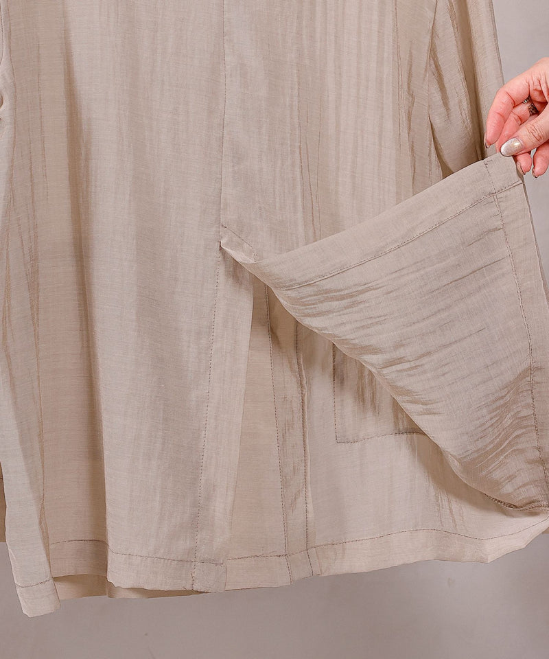 【羽織るだけで大人の抜け感】シアーテーラードジャケット