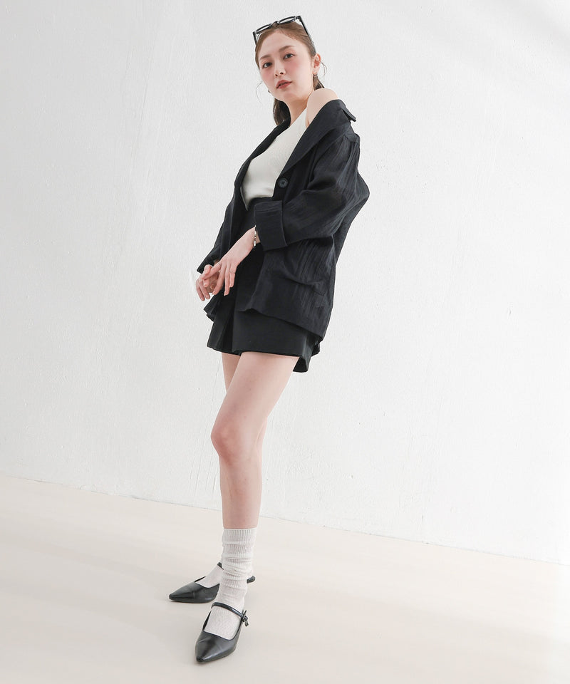 【羽織るだけで大人の抜け感】シアーテーラードジャケット