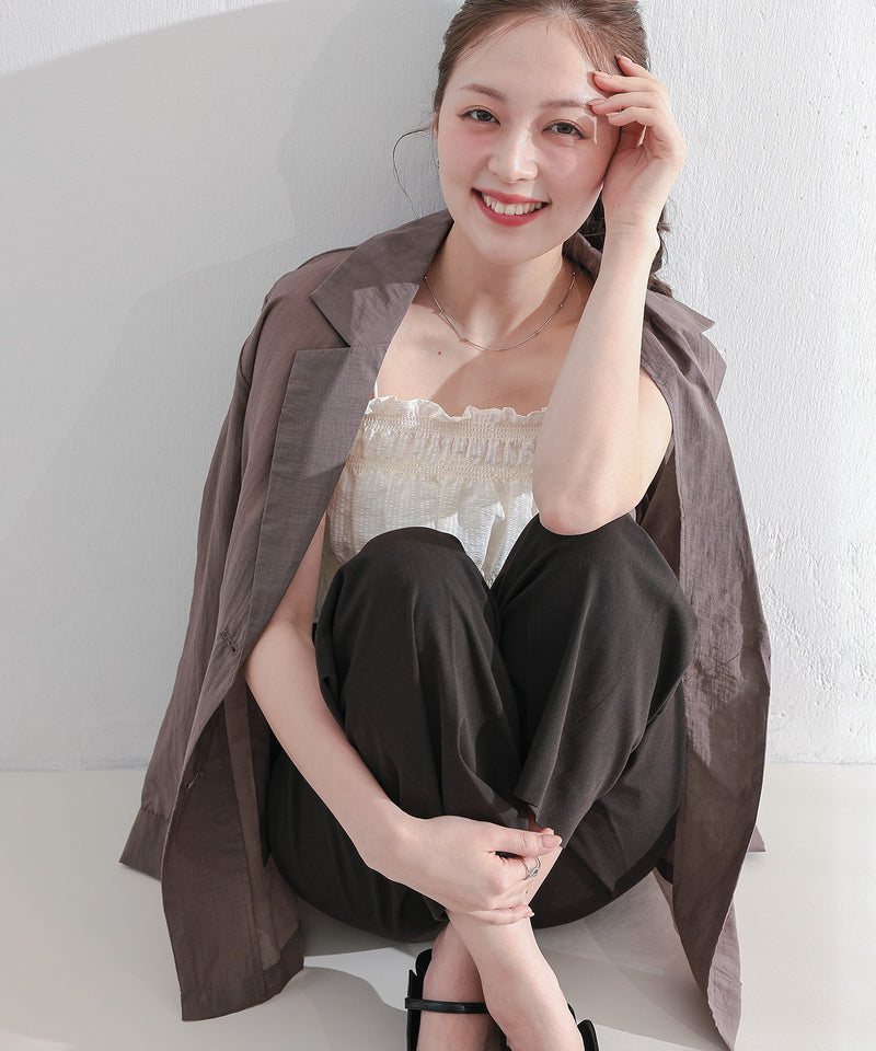 【羽織るだけで大人の抜け感】シアーテーラードジャケット