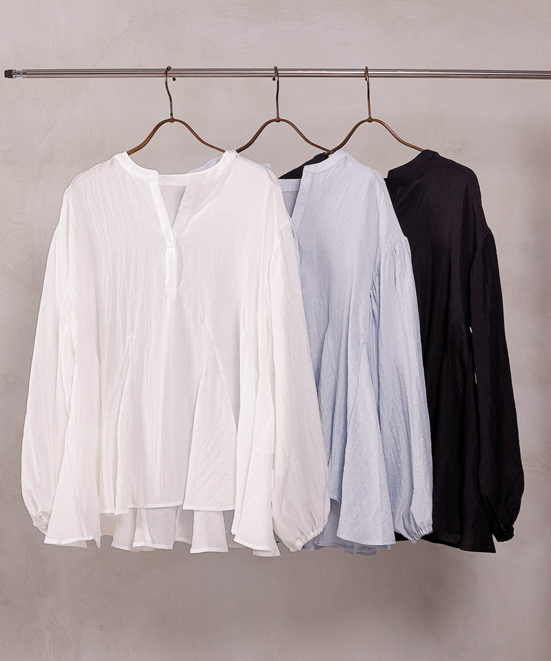 【動きで魅せるシルエット】フレアデザインブラウス