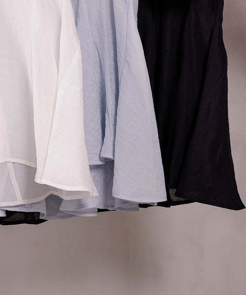 【動きで魅せるシルエット】フレアデザインブラウス