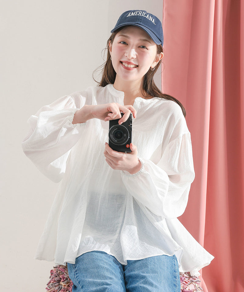 【動きで魅せるシルエット】フレアデザインブラウス