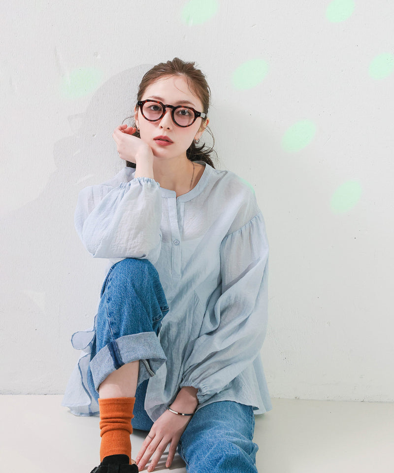 【動きで魅せるシルエット】フレアデザインブラウス