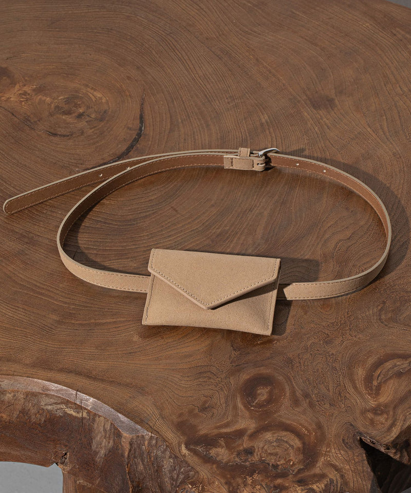 スウェード調 ミニポーチベルト ウエストポーチ ベルト バック