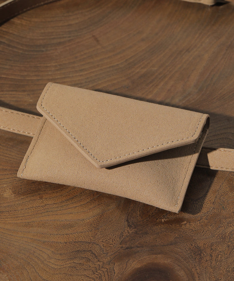 スウェード調 ミニポーチベルト ウエストポーチ ベルト バック