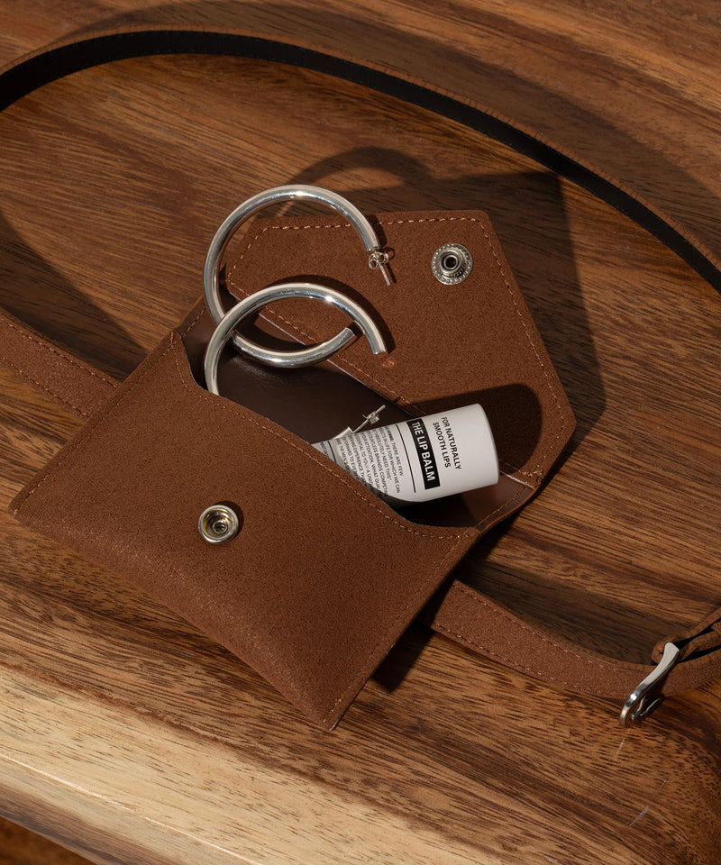 スウェード調 ミニポーチベルト ウエストポーチ ベルト バック