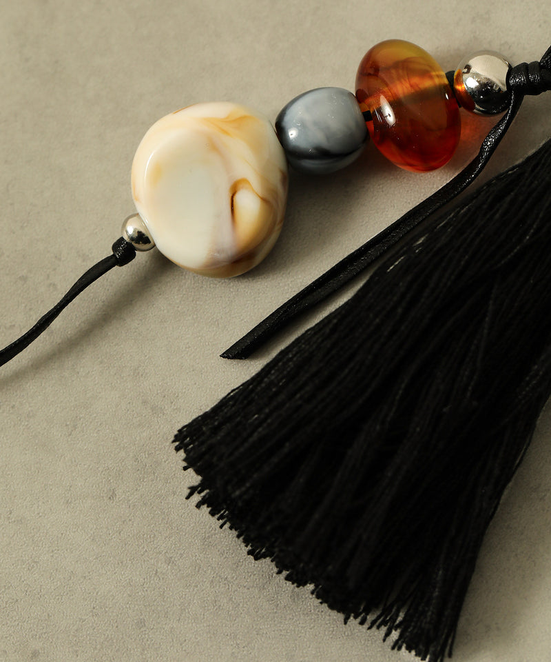 フリンジ ビーズ チャーム バッグチャーム キーホルダー