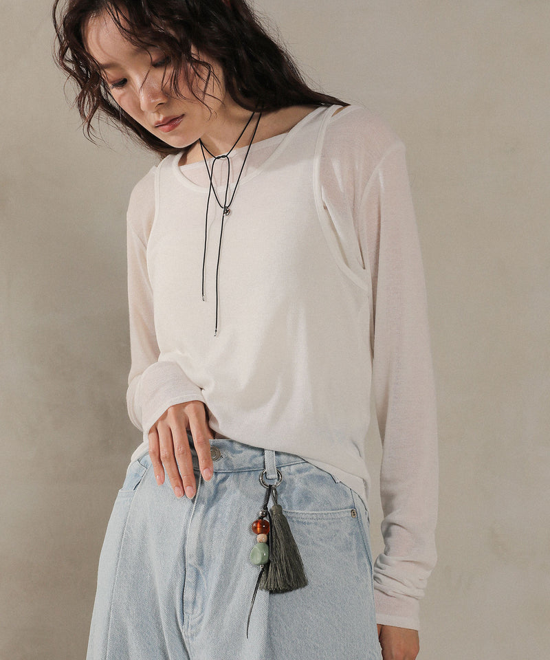 フリンジ ビーズ チャーム バッグチャーム キーホルダー