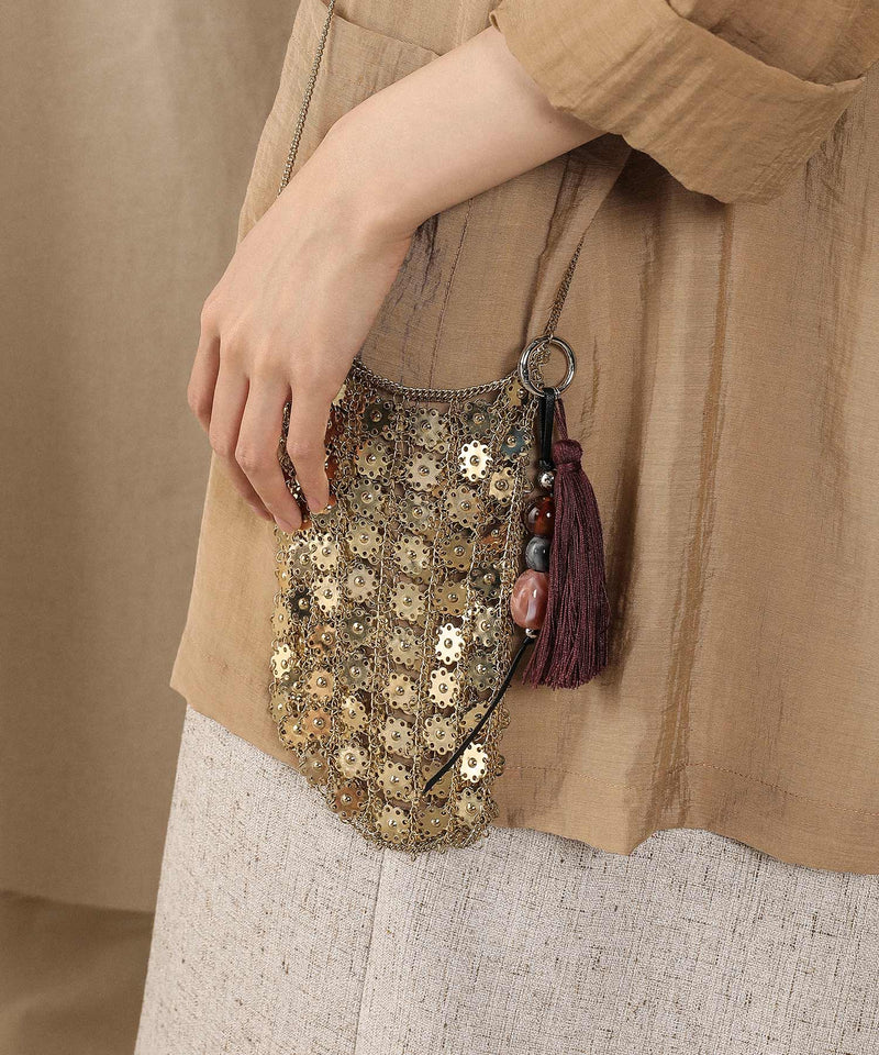 フリンジ ビーズ チャーム バッグチャーム キーホルダー