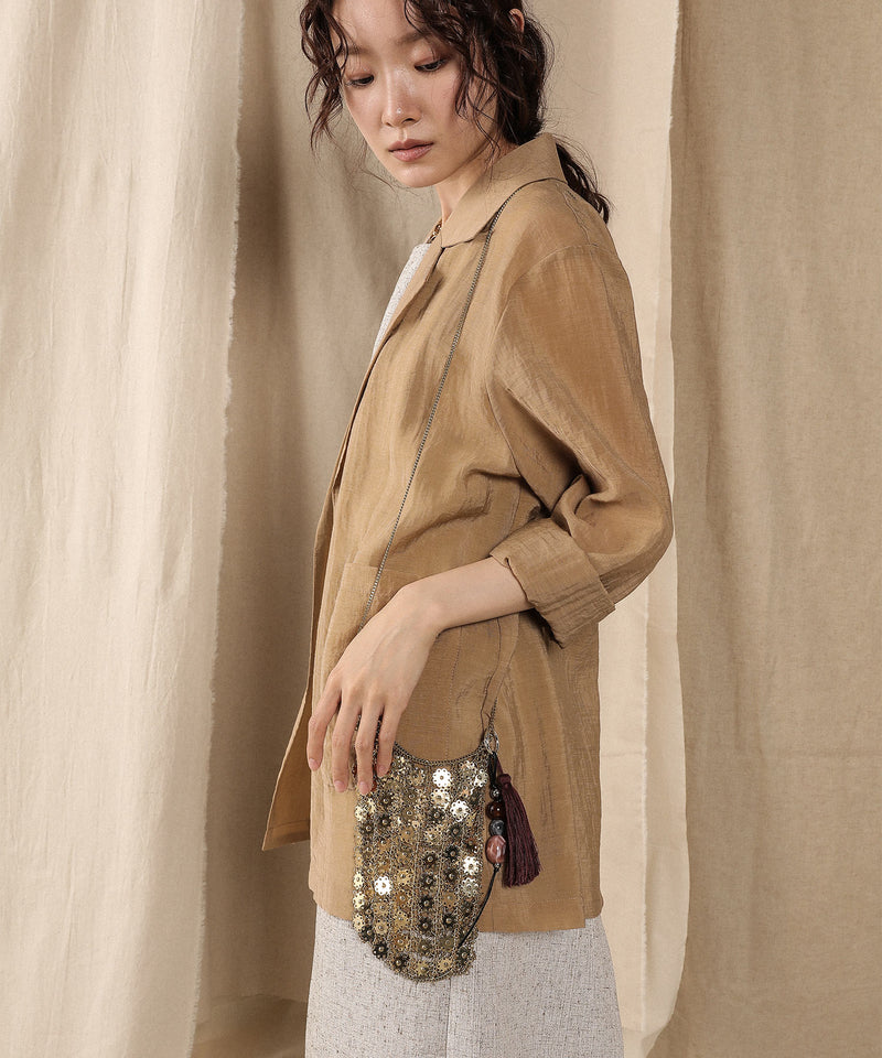 フリンジ ビーズ チャーム バッグチャーム キーホルダー