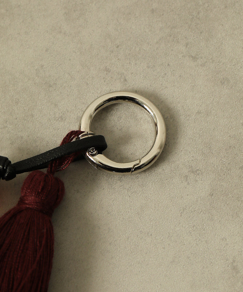 フリンジ ビーズ チャーム バッグチャーム キーホルダー