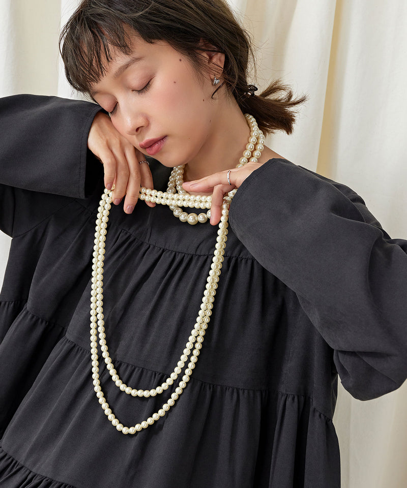 ロングパールネックレス 2個セット