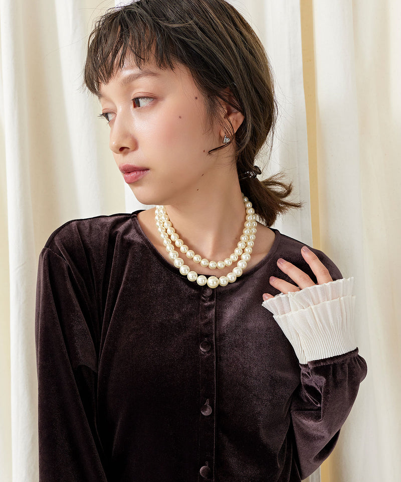 ロングパールネックレス 2個セット