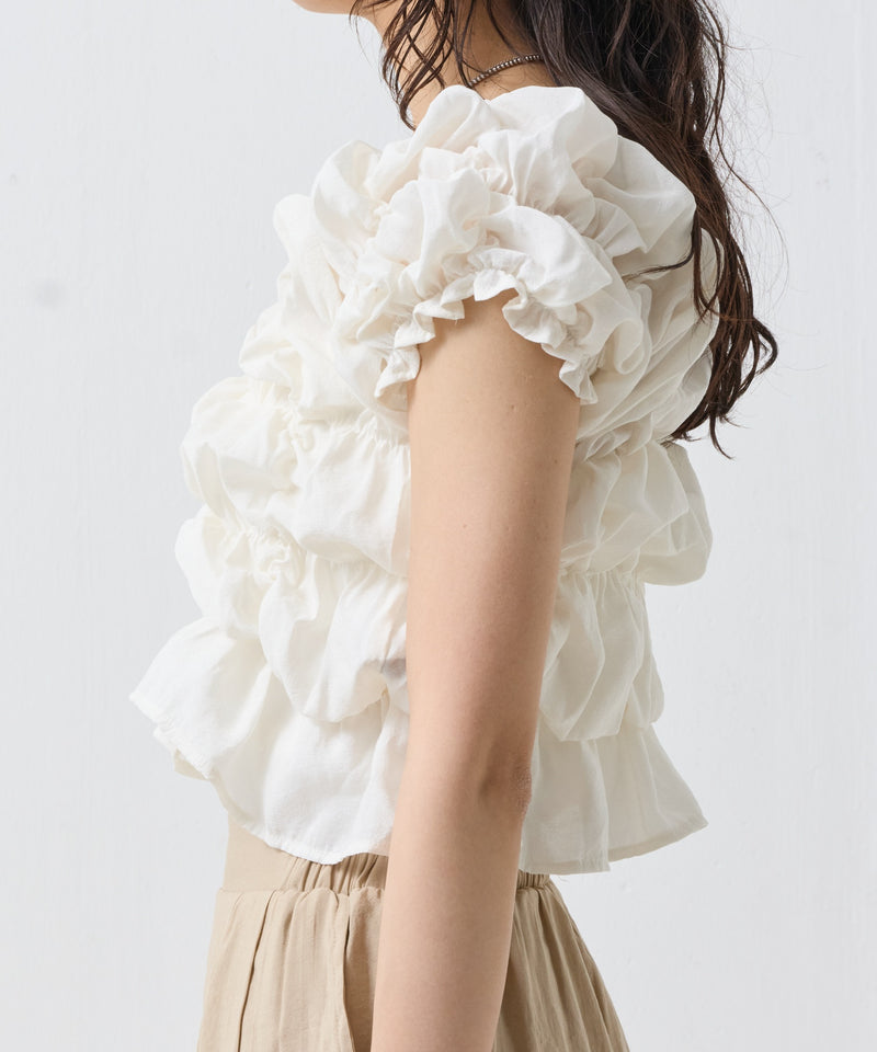 【華やかに着回せる】マルチウェイシャーリングブラウス