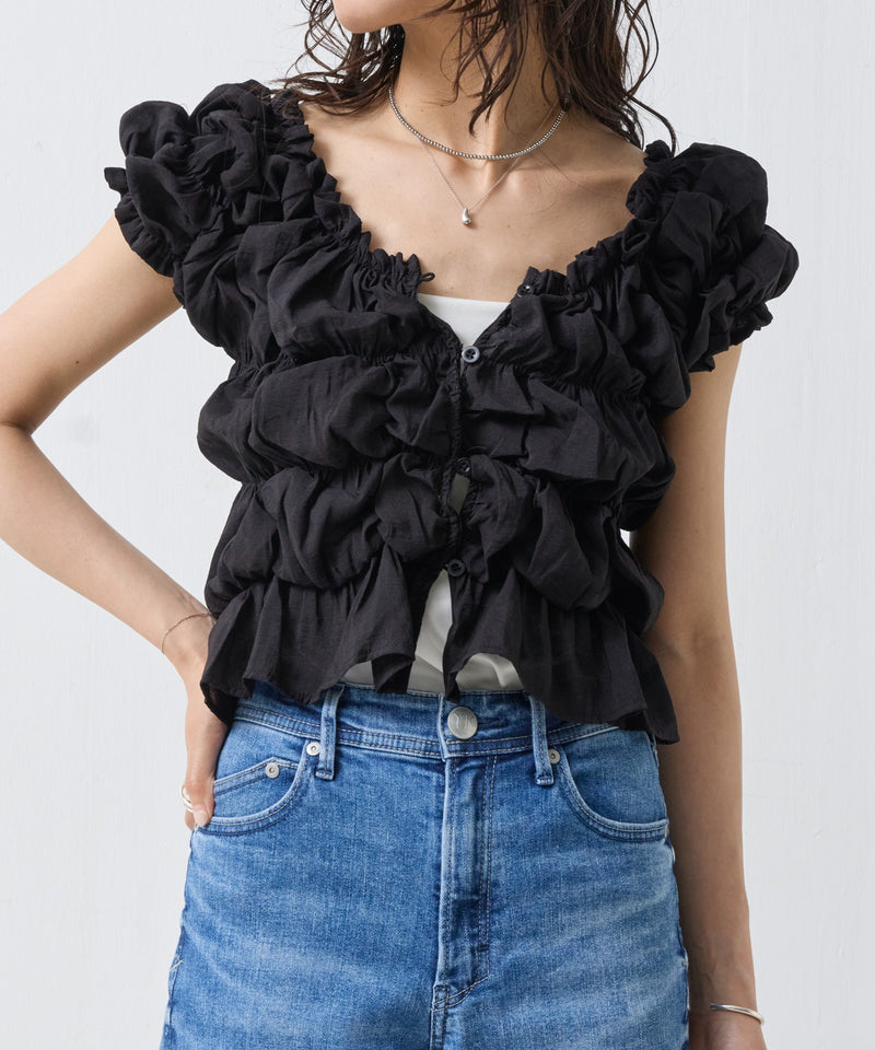 【華やかに着回せる】マルチウェイシャーリングブラウス